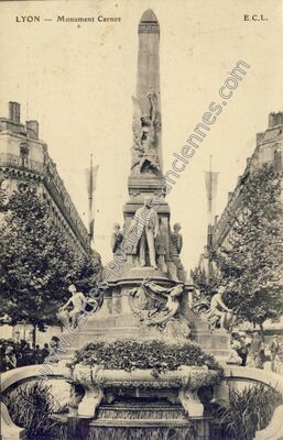 Carte postale ancienne Monument Carnot — Lyon (Rhône)