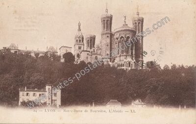 Carte postale ancienne Notre-Dame de Fourvière, L'Abside — Lyon (Rhône)