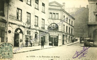 Carte postale ancienne Le Funiculaire de St-Paul — Lyon (Rhône)