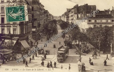 Carte postale ancienne Le Cours de la Liberté — Lyon (Rhône)