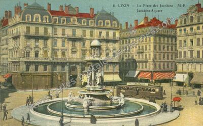 Carte postale ancienne La Place des Jacobins — Lyon (Rhône)