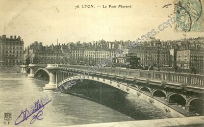 Carte postale ancienne Le Pont Morand — Lyon (Rhône)