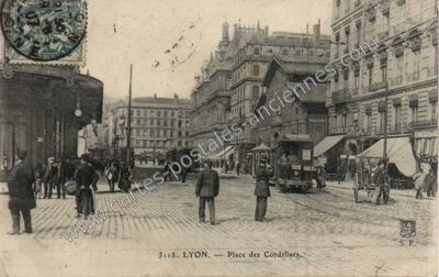 Carte postale ancienne Place des Cordeliers — Lyon (Rhône)