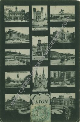 Carte postale ancienne Hôtel-de-Ville — Lyon (Rhône)