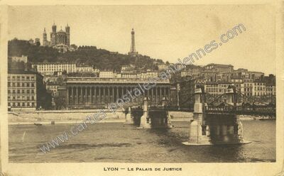 Carte postale ancienne Le Palais de Justice — Lyon (Rhône)