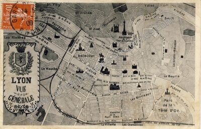 Carte postale ancienne Vue Générale — Lyon (Rhône)
