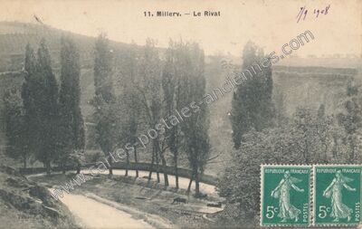 Carte postale ancienne Le Rivat — Millery (Rhône)