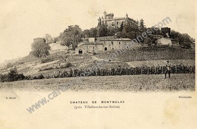 Carte postale ancienne Chateau de Montmelas — Montmelas-Saint-Sorlin (Rhône)