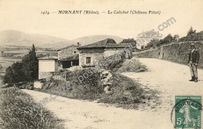 Carte postale ancienne Le Calichet (Château Pitiot) — Mornant (Rhône)