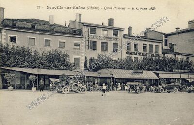 Carte postale ancienne Quai Pasteur — Neuville-sur-Saône (Rhône)