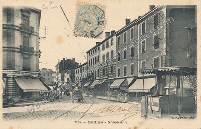 Carte postale ancienne Grande-Rue — Oullins (Rhône)