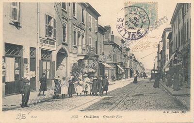 Carte postale ancienne Grande-Rue — Oullins (Rhône)