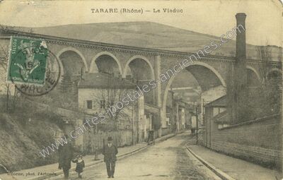 Carte postale ancienne Le Viaduc — Tarare (Rhône)