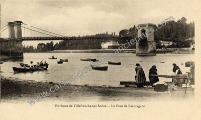 Carte postale ancienne Pont de Beauregard — Villefranche-sur-Saône (Rhône)