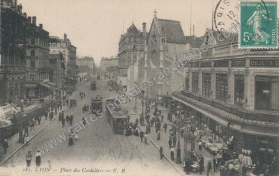 Carte postale ancienne Place des Cordeliers — Lyon (Rhône)