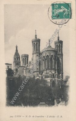 Carte postale ancienne N.-D. de Fourvière - L'Abside — Lyon (Rhône)