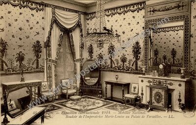 Carte postale ancienne Exposition Internationale 1914. — Mobilier National. Boudoir de l'Impératrice Marie-Louise — Lyon (Rhône)