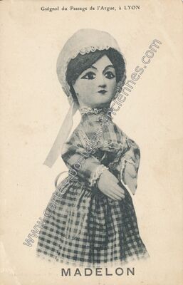 Carte postale ancienne Guignol du Passage de l'Argue — Lyon (Rhône)