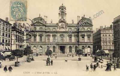 Carte postale ancienne L'Hôtel de Ville — Lyon (Rhône)