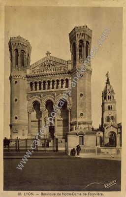 Carte postale ancienne N D'de Fourviere — Lyon (Rhône)