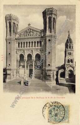 Carte postale ancienne N D'de Fourviere — Lyon (Rhône)