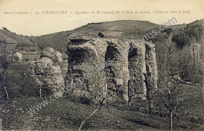 Carte postale ancienne Aqueduc de Montaland — Sainte-Catherine (Rhône)