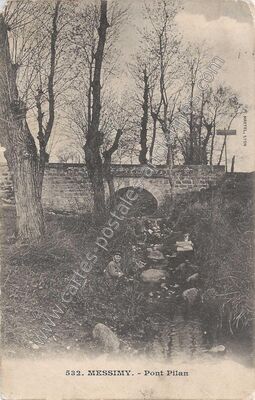 Carte postale ancienne Pont Pilan — Messimy (Rhône)