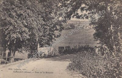 Carte postale ancienne Pont de la Bruyère — Messimy (Rhône)