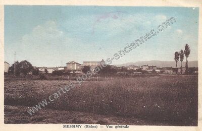 Carte postale ancienne Vue générale — Messimy (Rhône)