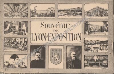 Carte postale ancienne Souvenir de l'Exposition — Lyon (Rhône)
