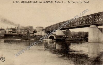 Carte postale ancienne Belleville sur Saone — Belleville (Rhône)