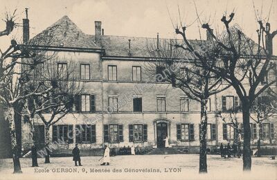 Carte postale ancienne Ecole GERSON, 9, Montée des Génovéfains — Lyon (Rhône)