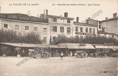 Carte postale ancienne Quai Pasteur — Neuville-sur-Saône (Rhône)