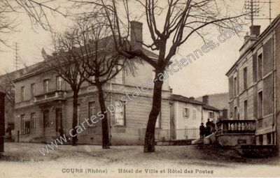 Carte postale ancienne Cours — Cours-la-Ville (Rhône)