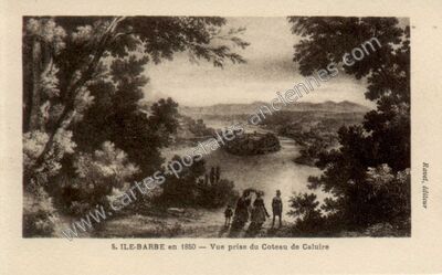 Carte postale ancienne Ile Barbe — Lyon (Rhône)