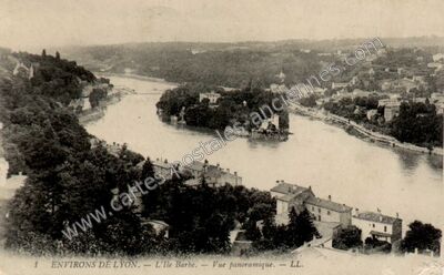 Carte postale ancienne L'Ile Barbe — Lyon (Rhône)