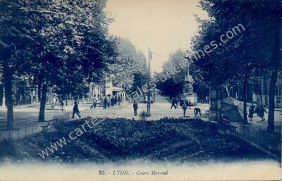Carte postale ancienne Cours Morand — Lyon (Rhône)