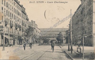 Carte postale ancienne Cours Charlemagne — Lyon (Rhône)
