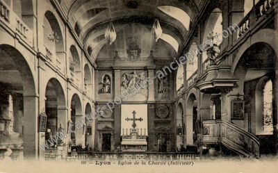 Carte postale ancienne Eglise de la Charité (Intérieur) — Lyon (Rhône)