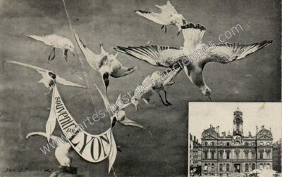 Carte postale ancienne Souvenir de LYON — Lyon (Rhône)