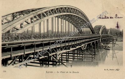 Carte postale ancienne Le Pont de la Boucle — Lyon (Rhône)