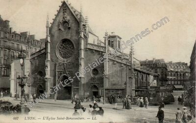 Carte postale ancienne L'Eglise Saint-Bonaventure — Lyon (Rhône)