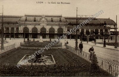 Carte postale ancienne La Gare des Brotteaux — Lyon (Rhône)