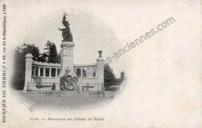 Carte postale ancienne Monument des Enfants du Rhône — Lyon (Rhône)