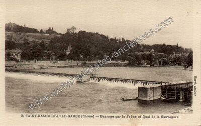 Carte postale ancienne St Rambert l'Ile Barbe — Lyon (Rhône)