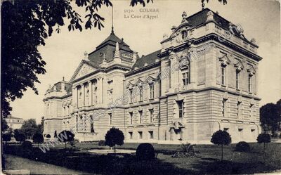 Carte postale ancienne La Cour d'Appel — Colmar (Haut-Rhin)