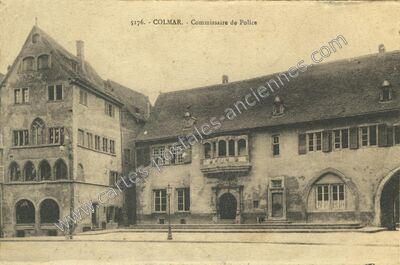 Carte postale ancienne Commissaire de Police — Colmar (Haut-Rhin)