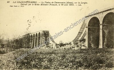 Carte postale ancienne Le Viaduc de Dannemarie, sur la Largue — Dannemarie (Haut-Rhin)