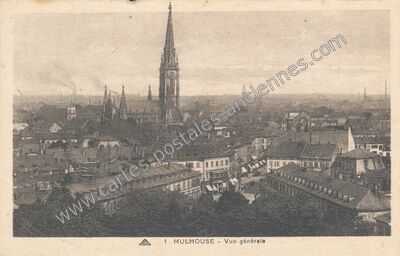 Carte postale ancienne Vue générale — Mulhouse (Haut-Rhin)