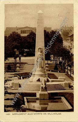 Carte postale ancienne Monument aux morts — Mulhouse (Haut-Rhin)